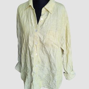 Tommy Bahamas 100% Linen Lagenlook Lagom Button Up Size Medium